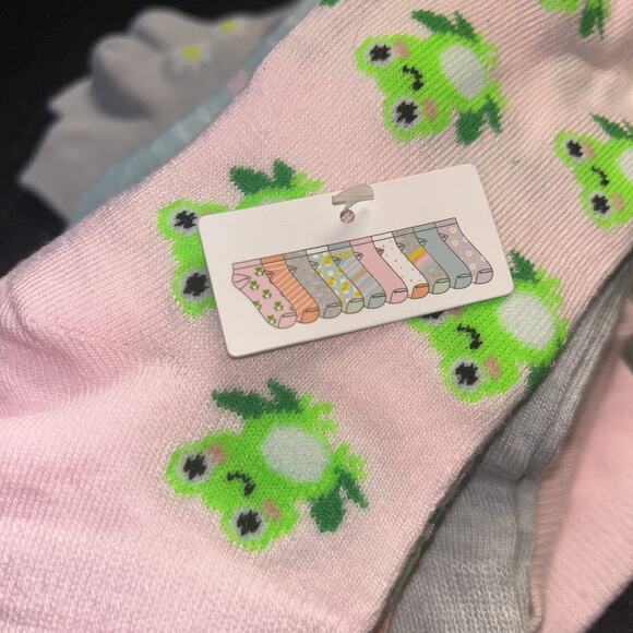 New NWT Women's Ankle Socks Frogs Ducks Polka Dot Floral Solid Striped One Size - Picture 5 of 5